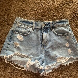 PacSun Light Blue Distressed Jean Shorts
